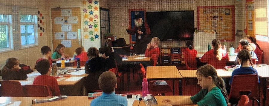Teaching the children how to tell stor