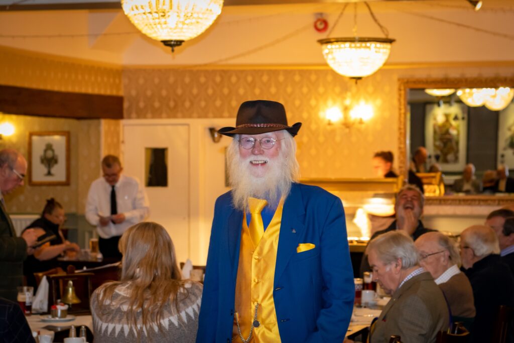 Keith Butters storytelling at the Rotary Club of Alford and Mblethorpe.